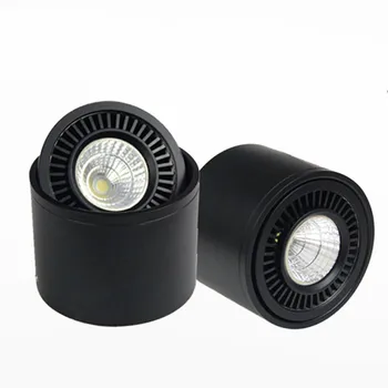 Stmievateľné Povrchovú montáž COB LED Svietidlá 7W/9W/12W/15W/18W 360° stupeň rotujúce AC85V-265V Stropné Bodové Svetlo Vnútorné Osvetlenie