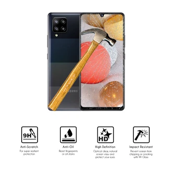 Stojan, kryt zrkadlový efekt flip prípade smartphone kryt pre Samsung Galaxy A42 (5G) 6.6