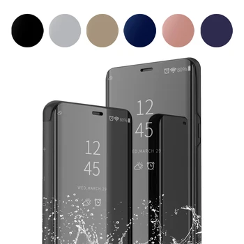 Stojan, kryt zrkadlový efekt flip prípade smartphone kryt pre Samsung Galaxy A42 (5G) 6.6