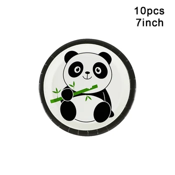 Strana navrhne 61Pcs/31Pcs Nádherné Panda Tému Riad Chlapec Dievča Narodeniny Panda Doska Pohár Vlajka Tablecover Dekorácie Dodanie