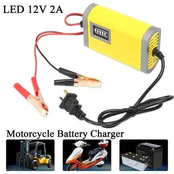 Styling Prenosné 12V 2A Auto Batérie, Nabíjací Adaptér Napájania Motocykel Automatická Inteligentná Nabíjačka Batérií s LED Displej NÁS Plug