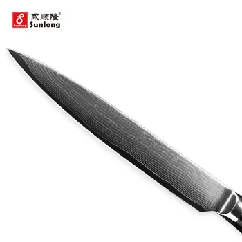 Sunlong Krájanie, Nôž 8 palcový Nožom Japonský Damasku Ocele VG10 Filé Nôž Mikata Rukoväť