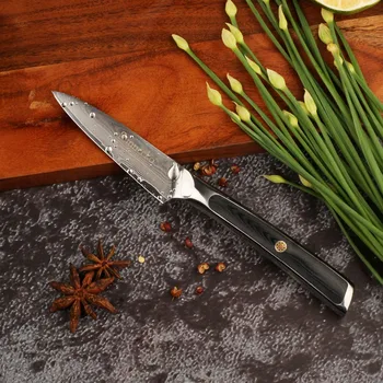 SUNNECKO Kuchár Nôž Japonské Kuchynské Nože 73-Vrstvy Damasku Ocele VG10 Ostrý nôž G10 Rukoväť 3.5