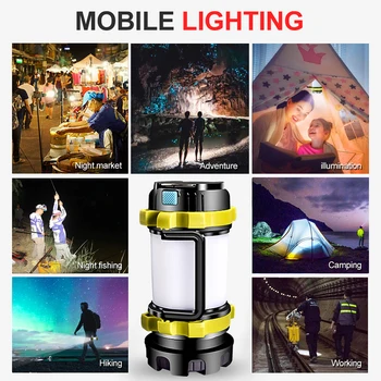 Super Jasné LED Baterka Grilovanie ľahké Prenosné Pozornosti svetlomet, USB Nabíjateľné baterky, led pracovné svetlo camping svetlo