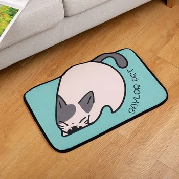 Super Mäkké Pet Mat Poschodí Cartoon Pad vhodné Pre Všetky ročné obdobia Psy, Mačky Spánku Proti Sklzu Vankúš 40*60cm
