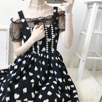 Super víla Japonský mäkké Prehrabať top Lolita linajkované roztomilé sladké čipky lístkového rukávy ženy Harajuku tričko rukáv tričko šifón