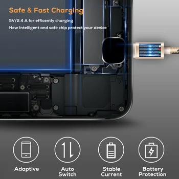 SUPTEC USB Typu C Kábel Pre Samsung S10 S9 S8 A50 Xiao Redmi Poznámka 7 Rýchle Nabíjanie USB-C Nabíjačku Mobilného Telefónu USBC Typ-C Kábel