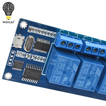 Suq micro usb relé modul 5v 4 kanálový reléový modul, ovládanie relé panel s ukazovateľom 4 spôsob relé výstup usb rozhranie