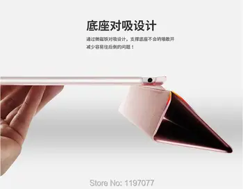 SUREHIN Dobré smart case pre iPad 2018 2017 9.7 kryt smart case palcový tenké transparentné pevný chrbát, magnetické auto rukáv slim