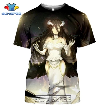 Suverén T-shirts SONSPEE 3D Tlač Muži Ženy Anime Hip Hop Harajuku Krátky Rukáv Bežné Streetwear Kreslené Tričká Topy Tričko