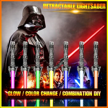 Svetelný Hračka Lightsaber Plastový RGB Laser Meč Cosplay Bar Tanečné Rekvizity Svetlo Vonkajšie Wars Stick Saber Zbraň, Hračky pre Deti,