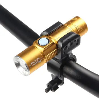 Svetlo na bicykel Rainproof USB Nabíjateľné LED MTB Predné Lampy Hliníkový Reflektor Ultralight Baterka Cyklistické Doplnky