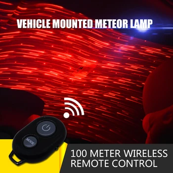 Svetlo Projektora Auto Dekorácie Svetla USB LED Hviezdnej Oblohe, Hviezda DJ RGB Laser Projektor Zvuk Hudby Diaľkové Ovládanie Auto Auto Styling