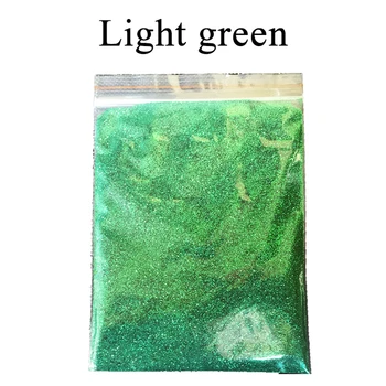 Svetlo Zelená Lesk Prášok Pigment Povlak 50g Akrylová Farba Prášok pre Lak na Nechty, Dekorácia Auta, Ar