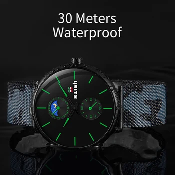 SVIŠŤANIE Módne Hodinky pre Mužov Luxusná Nerezová Oceľ pánske náramkové hodinky Nepremokavé Športové Vojenské Quartz Chronograf Reloj 2020