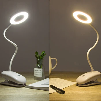 Svorka Klip Na LED Tabuľka Stôl Svetlo 5V USB Flexibilné Dotyk Svetla na Čítanie, Nočné Svetlá Chargable Noc Lampa pre Deti