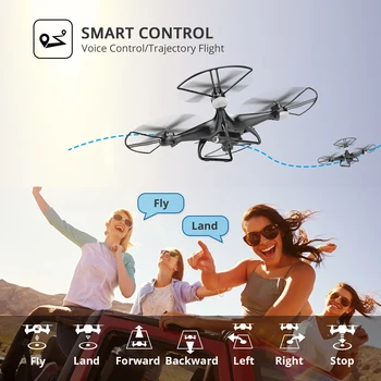 Svätý Kameň HS110D FPV RC Drone s 1080P HD Kamery Live Video 120°širokouhlý WiFi Quadcopter s 3D Flip Ovládanie Hlasom dron