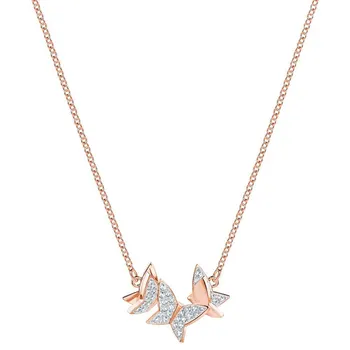 SWA1:1 Vysokej Kvality, Módnych Šperkov Kúzlo LILIA Farebný Motýľ Crystal Tvar Hmyzu Motýľ Žien Náhrdelník Pre Ženy