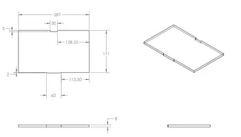 SWMAKER Replicator 2 tvrdeného / Borosilikátového skla stavať doska hrúbka 8 mm Tvrdené sklo pre budovanie posteľ Vlastné sklo