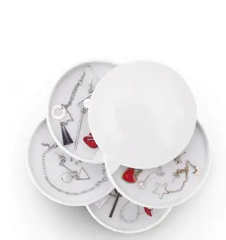 SZanbana Rotujúce Šperky Box Malý Šperky Organizátor Veža Prenosné Úložiská Prípade Prstene, Náušnice, Náhrdelníky, Náramky Držiteľ