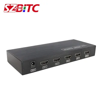 SZBITC 4K HD Splitter 1X4 HD 1080P 3D UHD Rozmnožovacie Zosilňovač Prepnúť Video Distributer 1: 4 pre PC HDTV BOX PS
