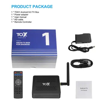 SZBOX 2020 Nové TOX1 Amlogic S905X3 Android 9.0 TV Box 4 GB 32 GB Set-top box 2.4 G 5G WiFi Bluetooth 1000M 4K TVBOX VS X96 Max Plus