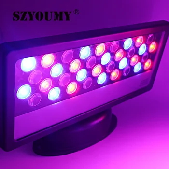 SZYOUMY LED RGB DMX flood light ip65 reflektor lampa 36W hliníkové Reflektory Budovy lampa led exteriérové LED osvetlenie Steny umývanie