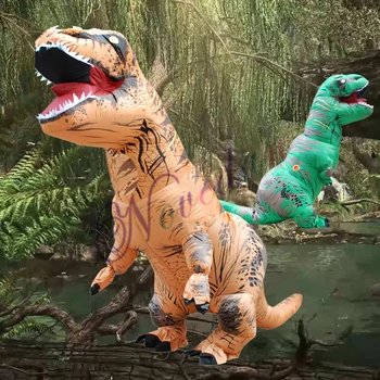 T-Rex Kostým Vianočné Nafukovacie Dinosaura Kostým Karneval Purim Strany Halloween Kostýmy Pre Ženy, Mužov, Jurský Svete Cosplay