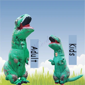 T-Rex Kostým Vianočné Nafukovacie Dinosaura Kostým Karneval Purim Strany Halloween Kostýmy Pre Ženy, Mužov, Jurský Svete Cosplay