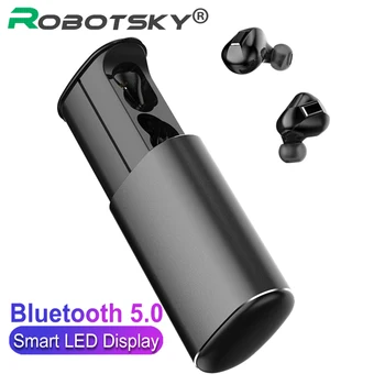 T60 Bezdrôtové Slúchadlá Bluetooth V5.0 IPX6 Nepremokavé 2600mAh LED Digitálny Displej Športové Slúchadlá HD Stereo Zvuk pre IOS a Android