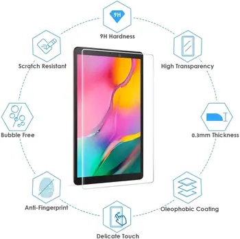 Tablet Displeji Fólia pre Samsung Galaxy Tab 10.1 2019 T510 T515 - Vode odolné Tvrdené Sklo anti-glare Screen Protector Kryt
