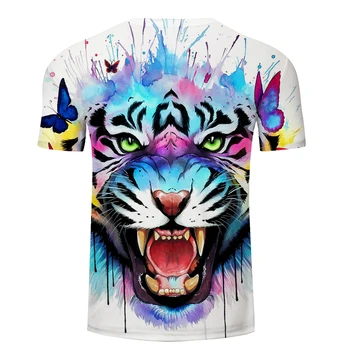 Tajomstvo dizajn Pixie coldArt Tiger 3D Print T shirt Mužov Lete Anime ShortSleeve Top a Čaj Chlapec Tričko Streetwear Ženy DropShip