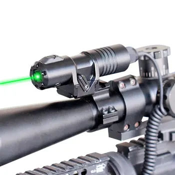 Taktické Nastaviteľný Nízky / Vysoký Výkon Vojenskej Zelené Laserové Ukazovátko Pohľad na Airsoftové Zbrane Pušky Picatinny Rail Patrí Tlak