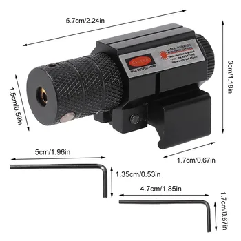 Taktické Red Dot Laserový Zameriavač Rozsahu s Vzdialený Spínač pre Puška Pištole, Zbraň, Nastaviteľný Laserový Ukazovateľ Pre 20 mm Picatinny Rail