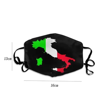 Taliansko vlajky vytlačené Textílie Úst Masky pre Dospelých Úst Kryt Umývateľný Opakovane Úst Ženy Maska na Tvár Kryt ochranný Štít na Tvár Masque