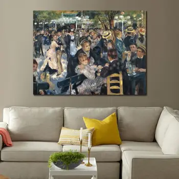 Tanec V Moulin de la Galette Tým, Pierre Auguste Renoir olejomaľby Pre Obývacej Izby, Spálne, Ručne Maľované Steny Umenie Vysokej Kvality
