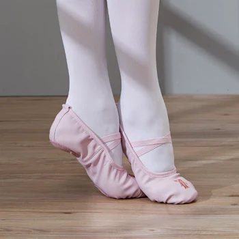 Tanečné topánky Dievčatá Balet Topánky pre Dievčatá, Deti, Deti, Kvalitné Dievčenské Tanečné Topánky Tanečné Papuče Kožené Jediným Balerína Topánky