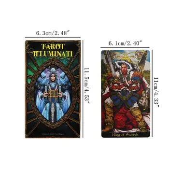 Tarots Illuminati Auta 78 Karty Paluby Veštenie Osudu Rodiny Strany Dosková Hra Oracle Hracie Karty