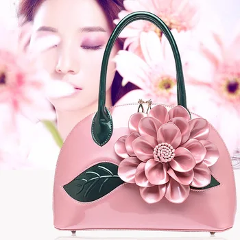 Taška Ženy 2020 Nový Pearl Kožené dámske Kabelky kórejský Malý Kvet Shell Taška Taška cez Rameno Ženy