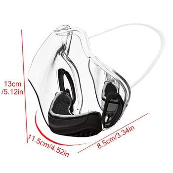 Tcare Unisex Anti-Pľuvanie bočný Kryt Maska s vyčistiť Okno a Hubky Filter Transparentné Opakovane Maska Vonkajšie Pracovné Maska