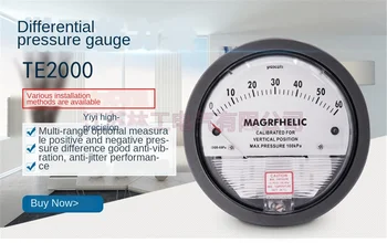 TE2000 Micro Diferenčný tlakomer Vysokej Presnosti Vzduchu Differentialvacuum Manometer Micro Rozsah Merania 0-100PA~0-30KPA