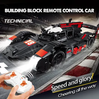 Technológia Diaľkové Ovládanie R18 Pretekárske Auto Stavebné Bloky Model Technické RC/non-RC Auto MOC Tehly Hračky pre deti,
