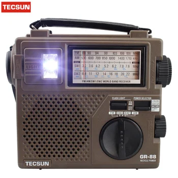 TECSUN GR-88 GR-88P GR88 Digitálne Rádio Prijímač, Núdzové Svetlo Rádio Dynamo Rádio Manuál Ruku Energie Rádio