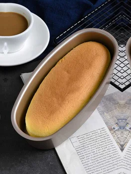 Teflónové pečenie oválny tvar pečící bochník chleba formy hlboké tvarohový koláč plesne tin kov hliníka