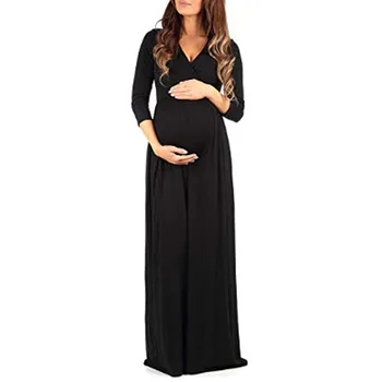 Tehotenstvo čas, Šiat pre tehotné ženy, pevné, rovné šaty Materskej šaty Gravidas Tehotná, šaty, jarné oblečenie
