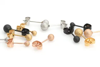 Teplá Unisex Štýl Nehrdzavejúcej Ocele Poleva Mini Gule Stud Náušnice Ear Piercing Šperkov