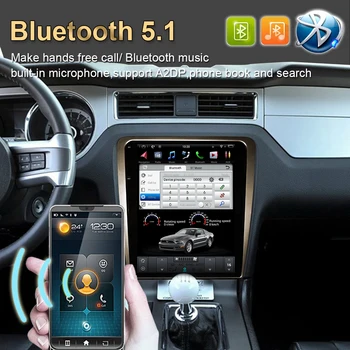 Tesla štýl vertikálne Android 9.0 Auta GPS Nagavition pre Ford Mustang 2009-autorádia hráč auto multimediálne vedúci jednotky wifi