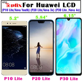 Testované Pre Huawei P20 Lite Lcd P10 Lite LCD Displej Screen Dotknite sa položky Montáž Pre Huawei P30 Lite LCD Displej P40 Lite Lcd