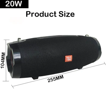 TG504 Bezdrôtové Bluetooth Reproduktor Prenosný Stĺpec Exteriérový Vodotesný Reproduktor 20W s FM Stereo Hudbu Surround Bass Subwoofer Box