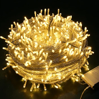Thrisdar 10 M 20 M 30 M 50 M 100 M Vianočné LED Reťazec Víla Svetlo Vonkajšie Svadobné Dovolenku Víla String Garland Svadobné Party Svetlo